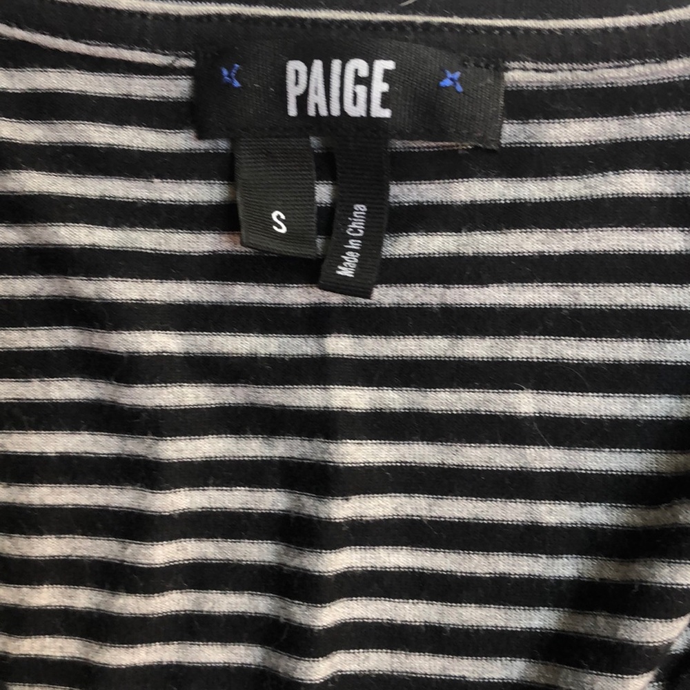Paige Striped Classic Tee Shirt Size Small - Picture 2 of 3